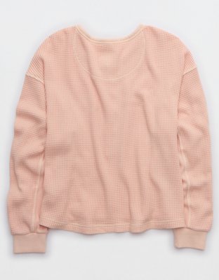 Женские рубашки Aerie Waffle Henley Shirt — фото 4