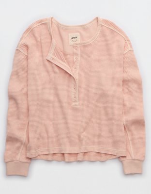 Aerie Waffle Henley Shirt