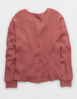 Aerie Waffle Henley Shirt