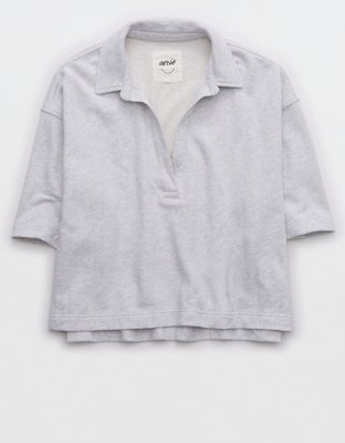 Aerie Short Sleeved Polo Sweatshirt