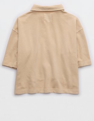 Aerie Short Sleeved Polo Sweatshirt