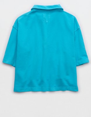 Aerie Short Sleeved Polo Sweatshirt