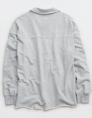 Женские худи Aerie Take It Easy Popover Polo Sweatshirt — фото 4