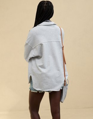 Женские худи Aerie Take It Easy Popover Polo Sweatshirt — фото 2
