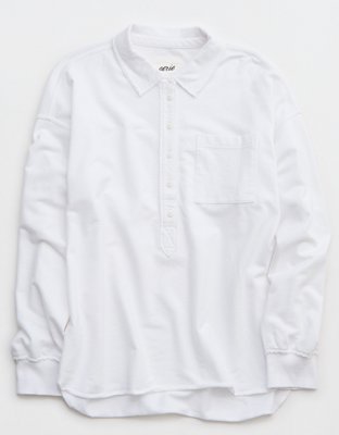 Aerie Take It Easy Popover Polo Sweatshirt