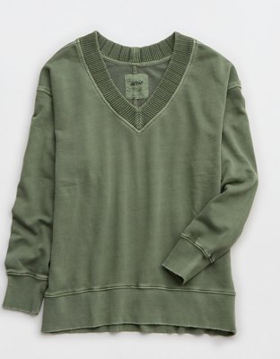 Aerie Sweater Trim V-Neck Sweatshirt