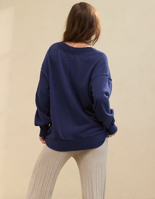 Aerie Sweater Trim V-Neck Sweatshirt