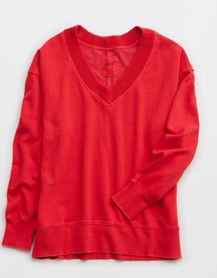 Aerie Sweater Trim V-Neck Sweatshirt