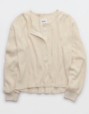 Aerie Waffle Henley Shirt