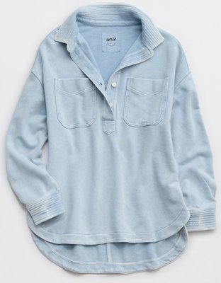 Aerie Popover Polo Sweatshirt