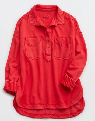 Aerie Popover Polo Sweatshirt