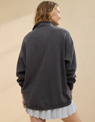 Aerie Getaway Quarter Snap Sweatshirt