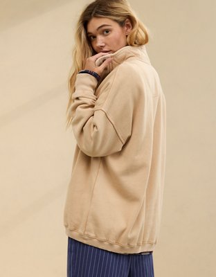 Aerie Getaway Quarter Snap Sweatshirt