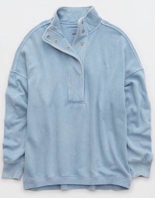 Aerie Getaway Quarter Snap Sweatshirt