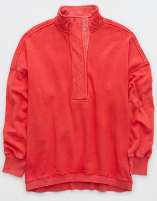 Aerie Getaway Quarter Snap Sweatshirt