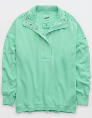 Aerie Getaway Quarter Snap Sweatshirt