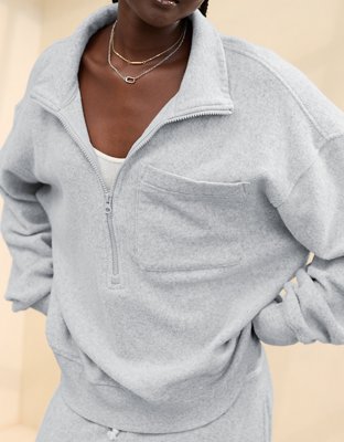 Aerie Softest Quarter Zip Sweatshirt