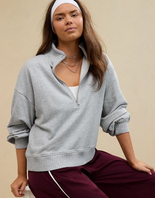 Aerie Sun's Out Quarter Zip Sweatshirt