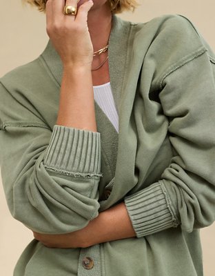 Aerie Fleece Cardigan