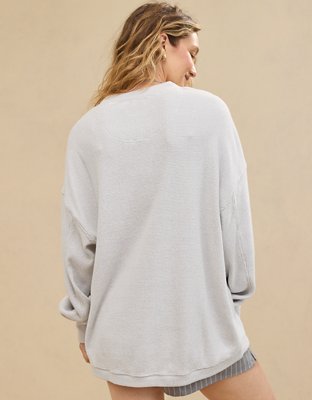 Aerie Getaway Waffle Sweatshirt