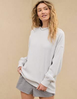 Aerie Getaway Waffle Sweatshirt