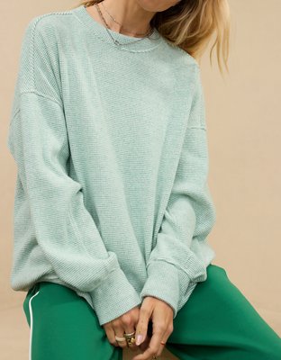 Aerie Getaway Waffle Sweatshirt