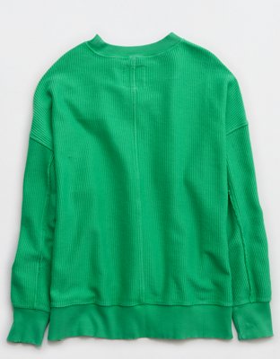 Aerie Big Chill Textured Crew Sweatshirt