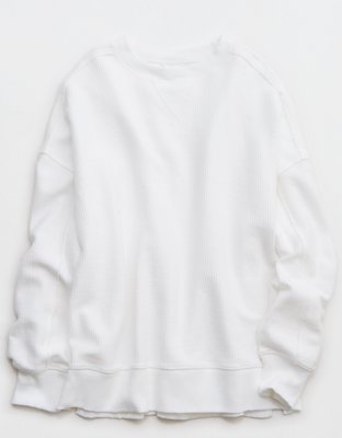 Aerie Big Chill Textured Crew Sweatshirt