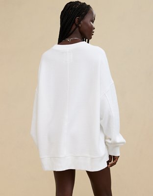 Aerie Big Chill Textured Crew Sweatshirt
