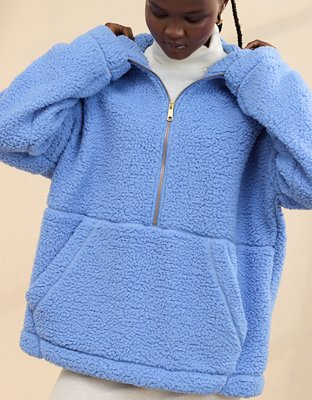 Aerie Sherpa Quarter Zip Sweatshirt