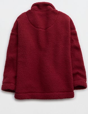 Aerie Sherpa Quarter Zip Sweatshirt