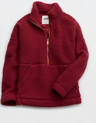 Aerie sunday soft cropped quarter zip sweatshirt sale