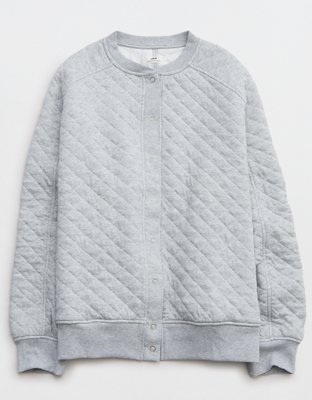 Aerie Quilted Cardi Bomber