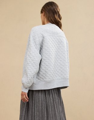 Aerie Quilted Cardi Bomber