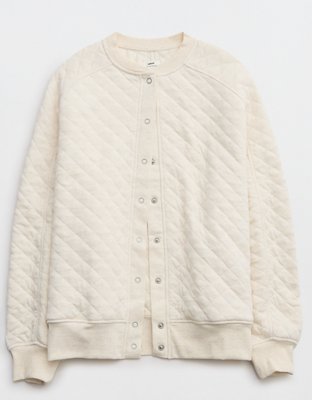 Aerie Quilted Cardi Bomber