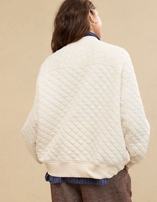 Aerie Quilted Cardi Bomber