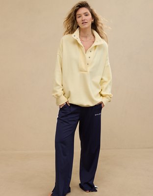 Aerie Getaway Quarter Snap Sweatshirt