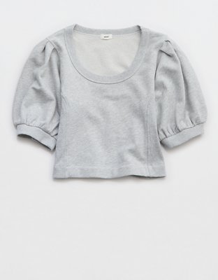 Aerie Seams Right Short Sleeve Sweatshirt