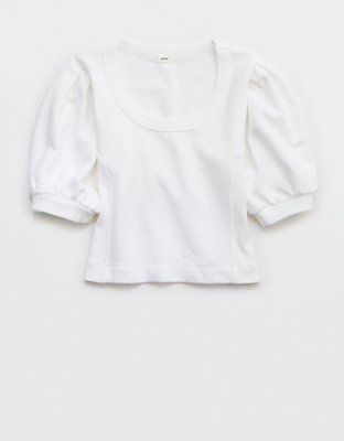 Aerie Seams Right Short Sleeve Sweatshirt