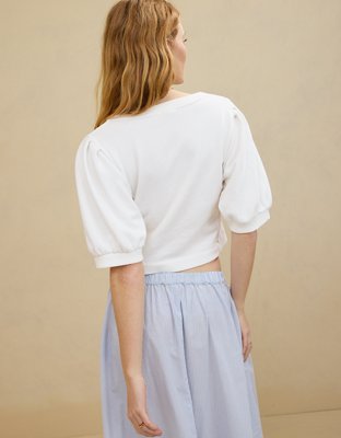 Aerie Seams Right Short Sleeve Sweatshirt
