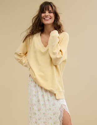 Aerie Downtime V-Neck Sweatshirt