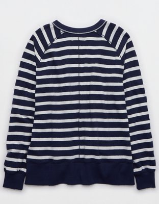 Aerie Textured East West Crew Sweatshirt