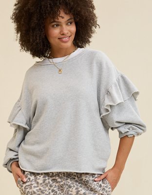 Aerie Ruffle Sleeve Sweatshirt