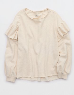 Aerie Ruffle Sleeve Sweatshirt