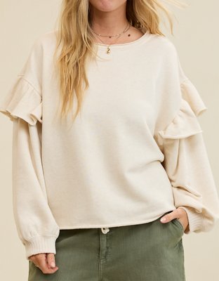 Aerie Ruffle Sleeve Sweatshirt
