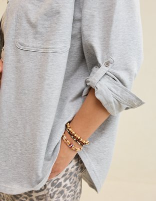 Aerie Roll With It Lightweight Fleece Shirt