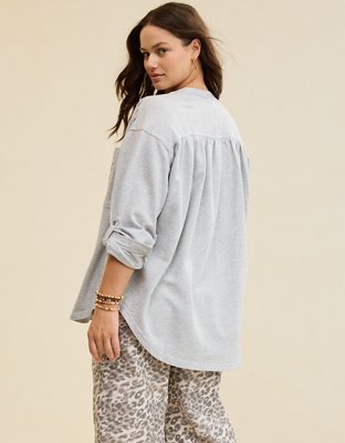 Aerie Roll With It Lightweight Fleece Shirt