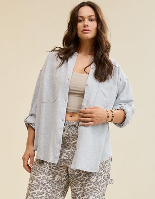 Aerie Roll With It Lightweight Fleece Shirt
