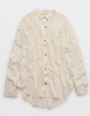 Aerie Roll With It Lightweight Fleece Shirt