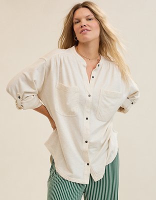 Aerie Roll With It Lightweight Fleece Shirt